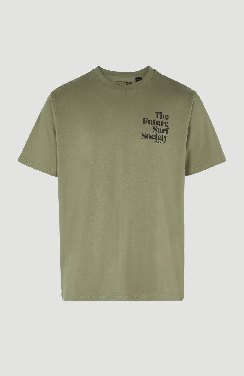 Online O’Neill T-shirt Future Surf Society | Deep Lichen Green
