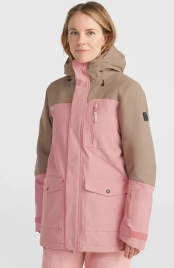 Clearance O’Neill Utility Hybrid Wintersportjas | Genuine Pink Colour Block