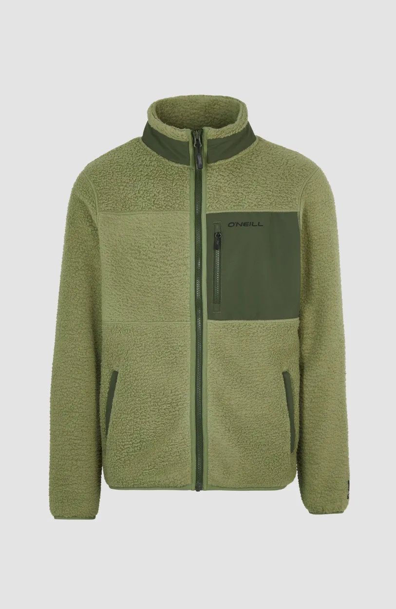 Hot O’Neill Vest High-Pile Fleece | Deep Lichen Green