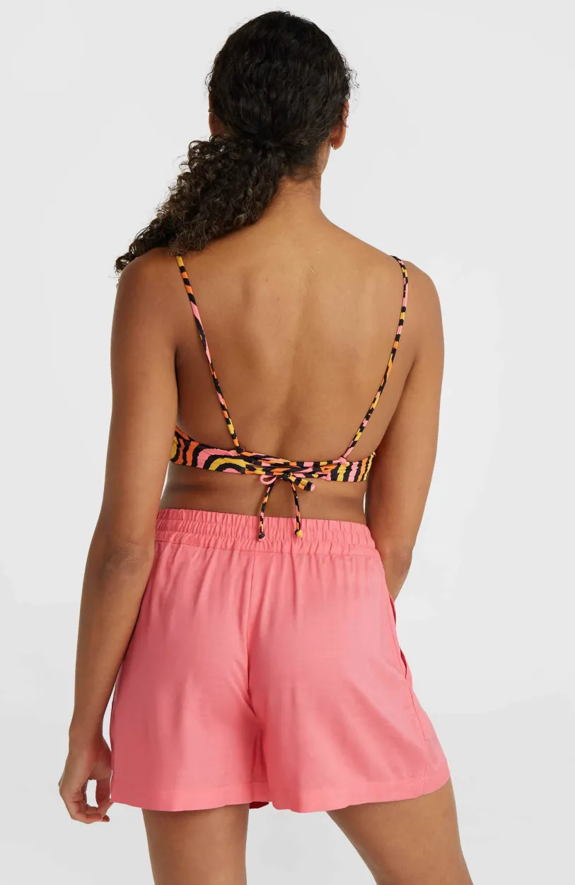 New O’Neill Wave Crop Bikinitop | Orange Rainbow Stripe