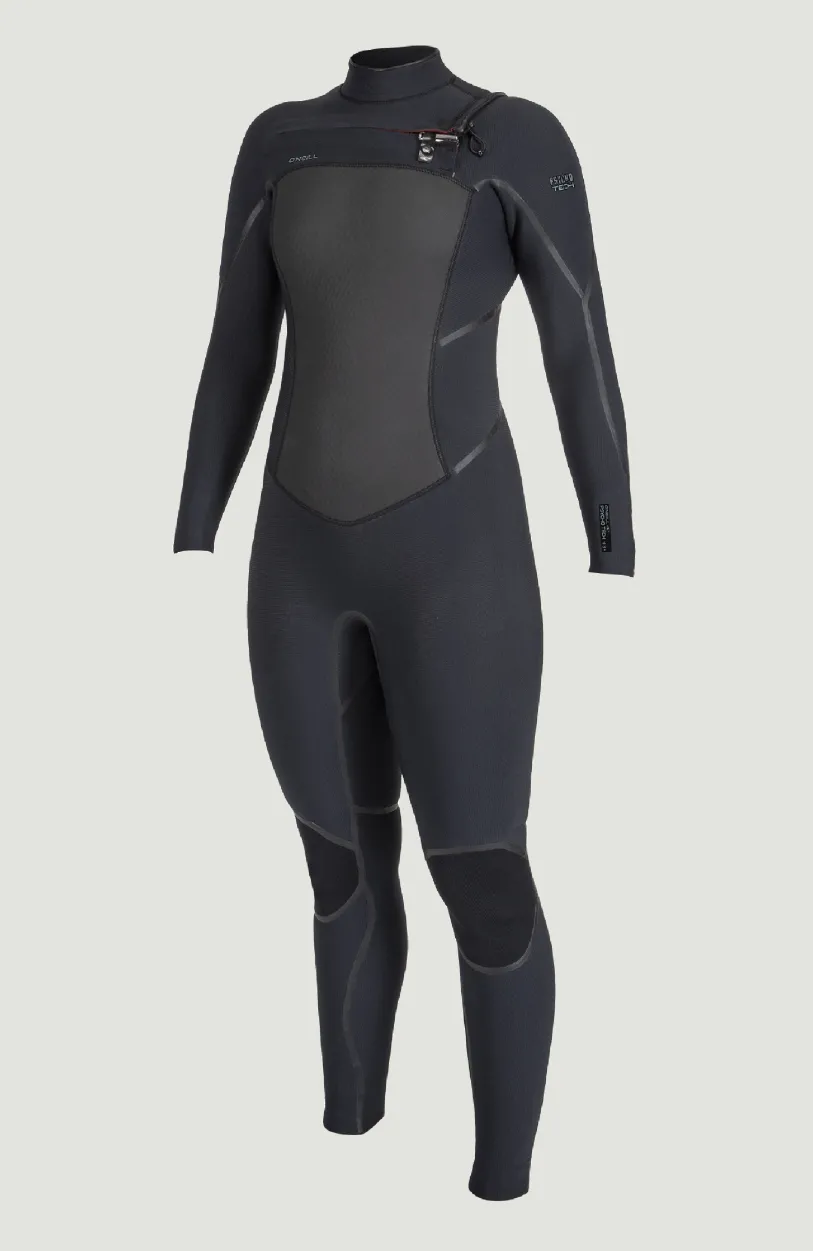 O’Neill WMS PSYCHO TECH 4/3+ CHEST ZIP FULL | BLACK/BLACK