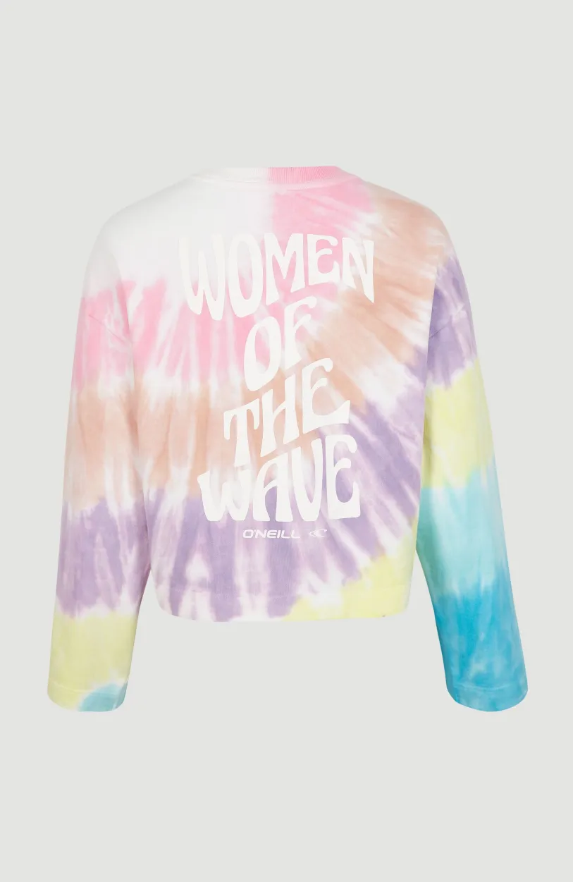 Hot O’Neill Women Of The Wave Crew Sweatshirt | Blue Tie Dye