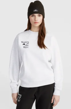 New O’Neill Women Of The Wave Crew Sweater | White Melange