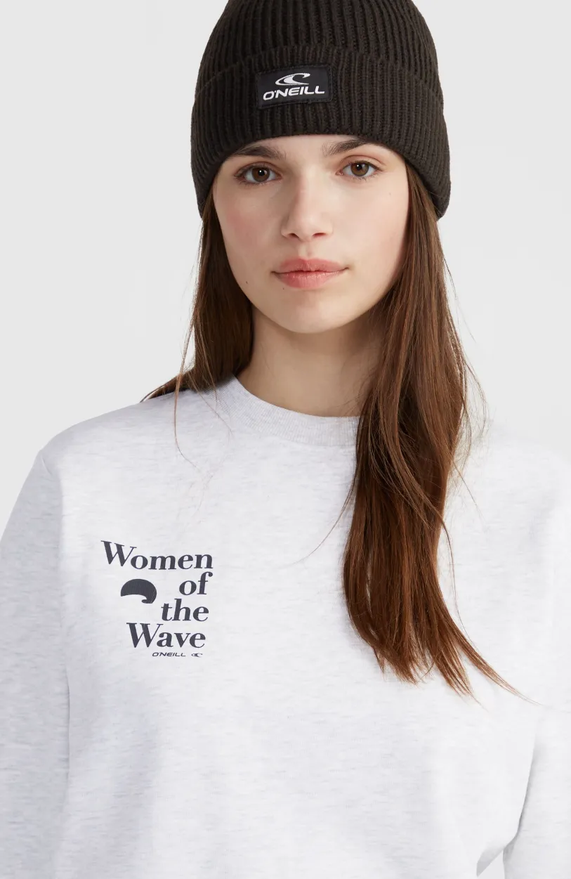 New O’Neill Women Of The Wave Crew Sweater | White Melange