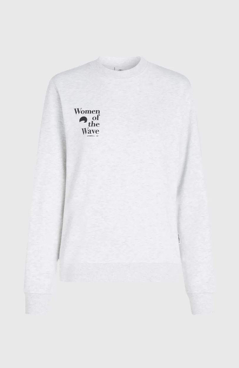 New O’Neill Women Of The Wave Crew Sweater | White Melange