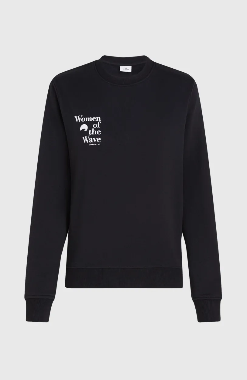 Outlet O’Neill Women Of The Wave Crew Sweater | Black Out