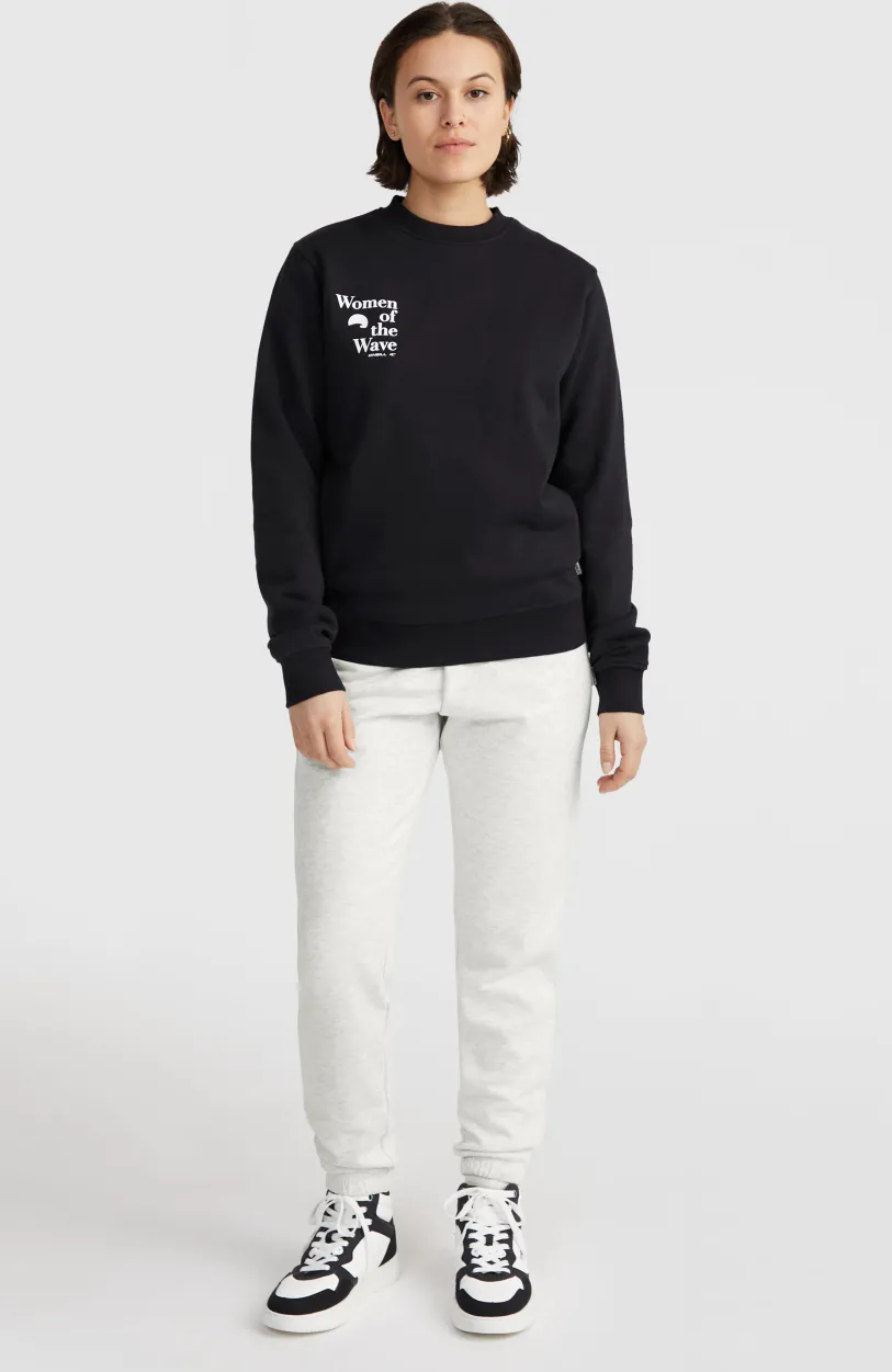 Outlet O’Neill Women Of The Wave Crew Sweater | Black Out