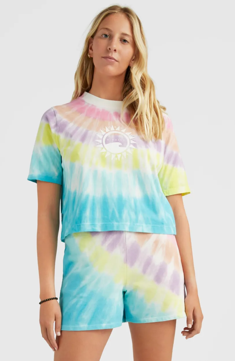 Best O’Neill Women Of The Wave Cropped T-shirt | Blue Tie Dye
