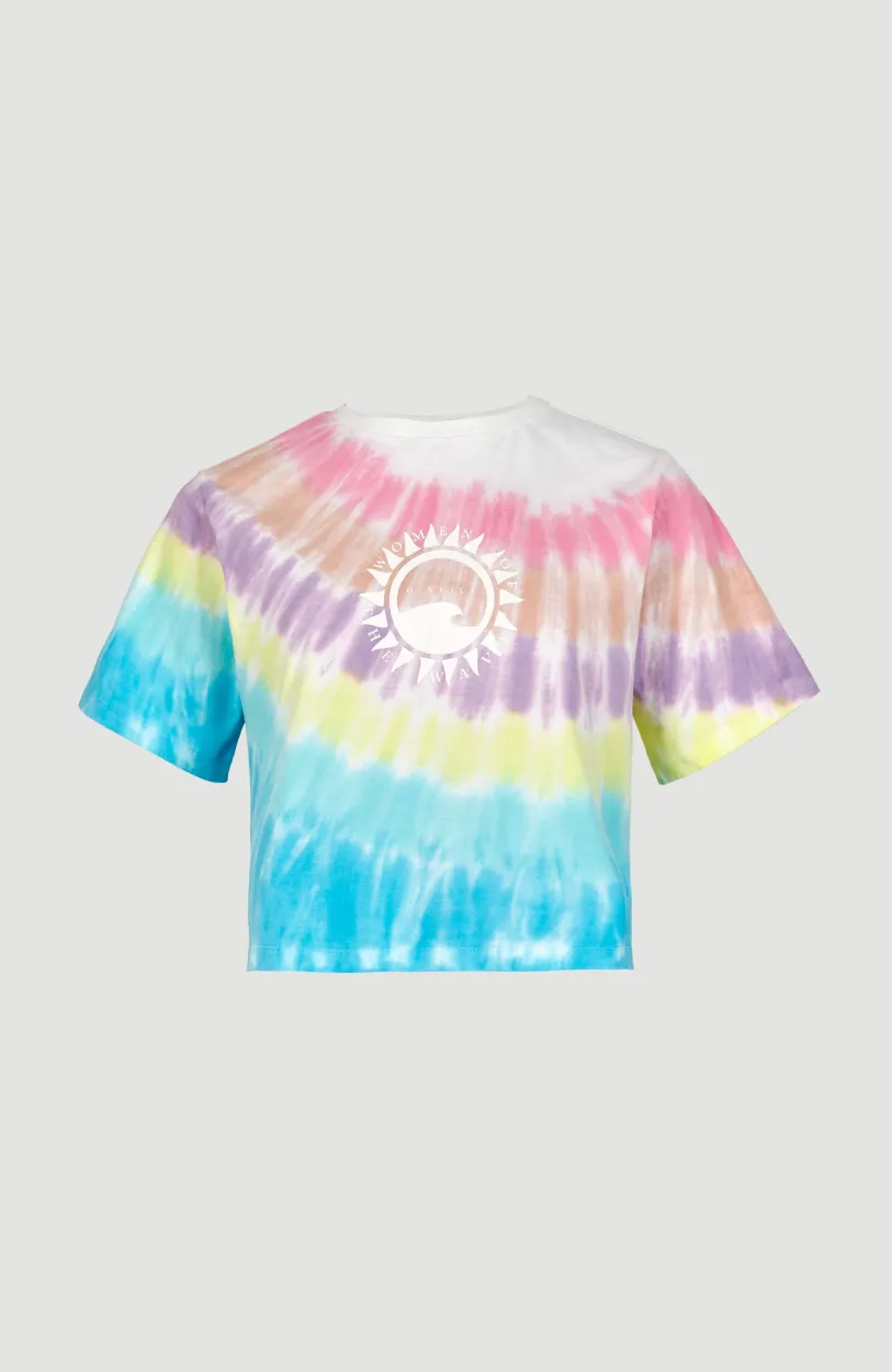 Best O’Neill Women Of The Wave Cropped T-shirt | Blue Tie Dye
