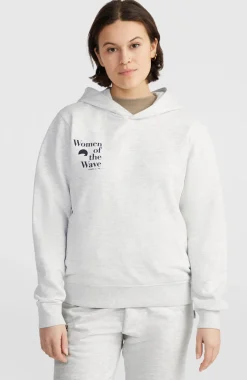 New O’Neill Women Of The Wave Hoodie | White Melange