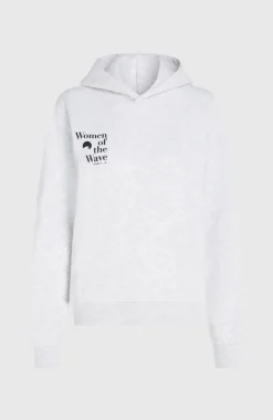 New O’Neill Women Of The Wave Hoodie | White Melange