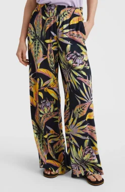 Online O’Neill Zomerbroek Malia Met Hoge Taille | Black Tropical Flower