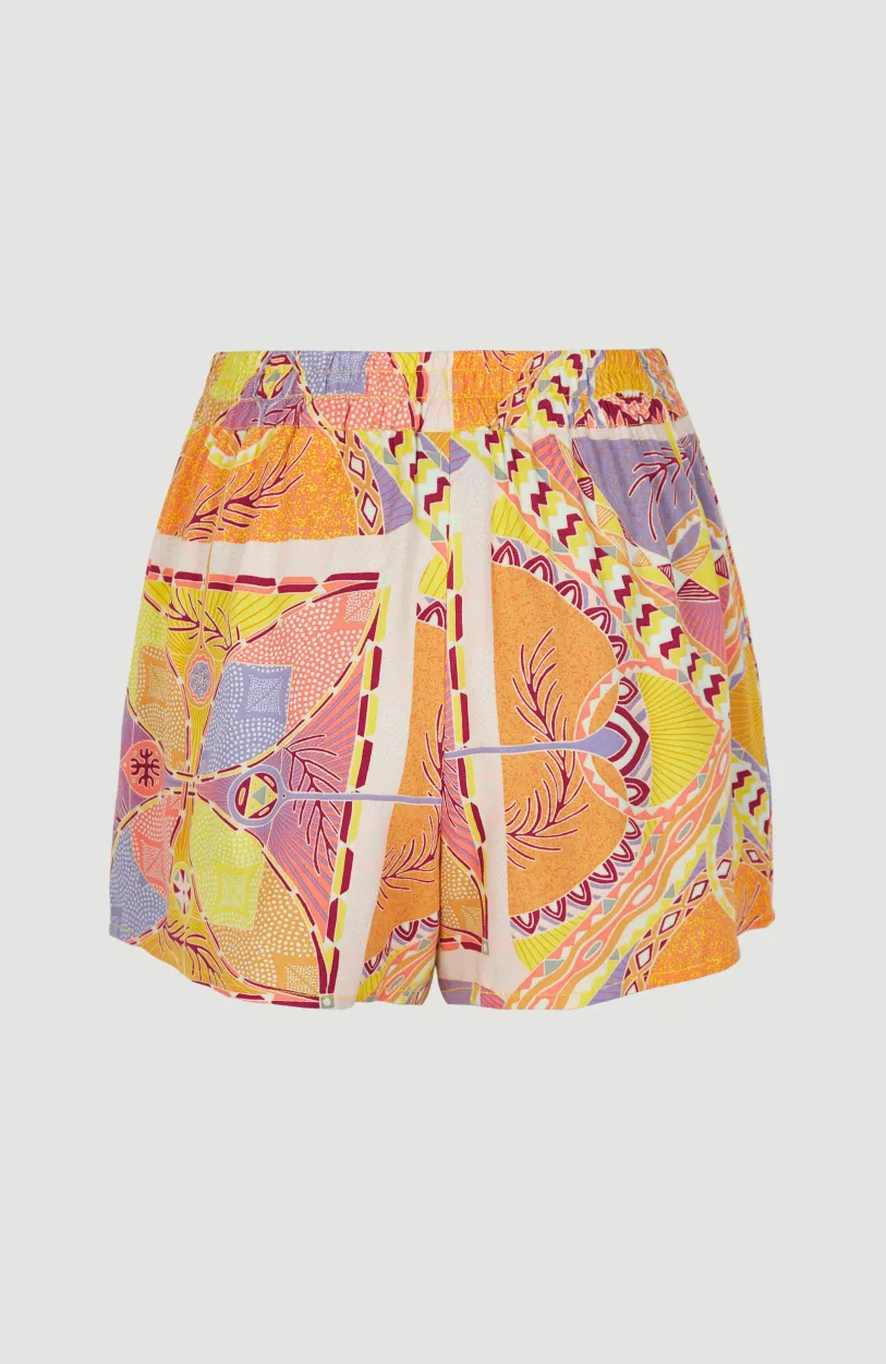 Discount O’Neill Zomershort Amiri Met Hoge Taille | Yellow Scarf Print