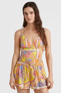 Discount O’Neill Zomershort Amiri Met Hoge Taille | Yellow Scarf Print