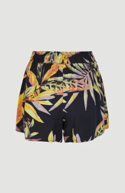 New O’Neill Zomershort Amiri Met Hoge Taille | Black Tropical Flower