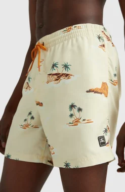 New O’Neill Zwemshort Cali Print 15'' | Beige Lost Island