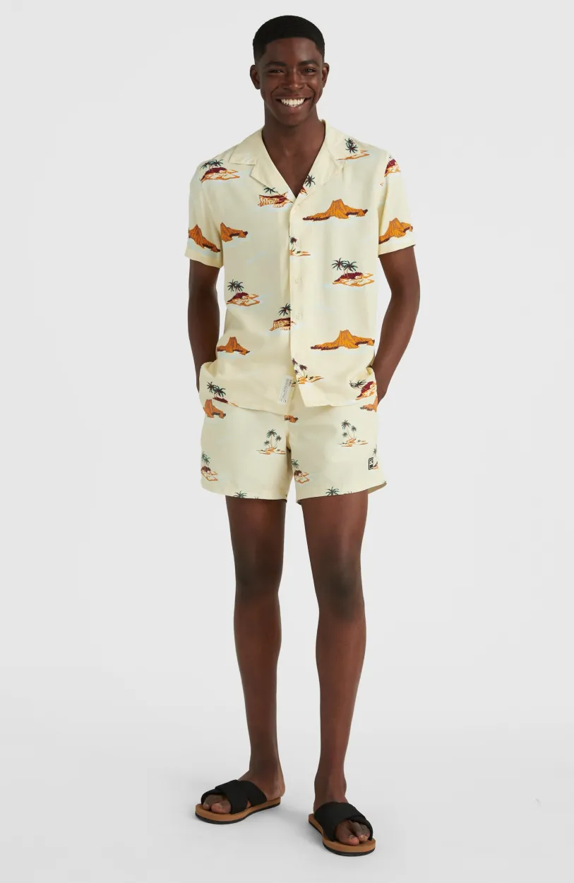 New O’Neill Zwemshort Cali Print 15'' | Beige Lost Island