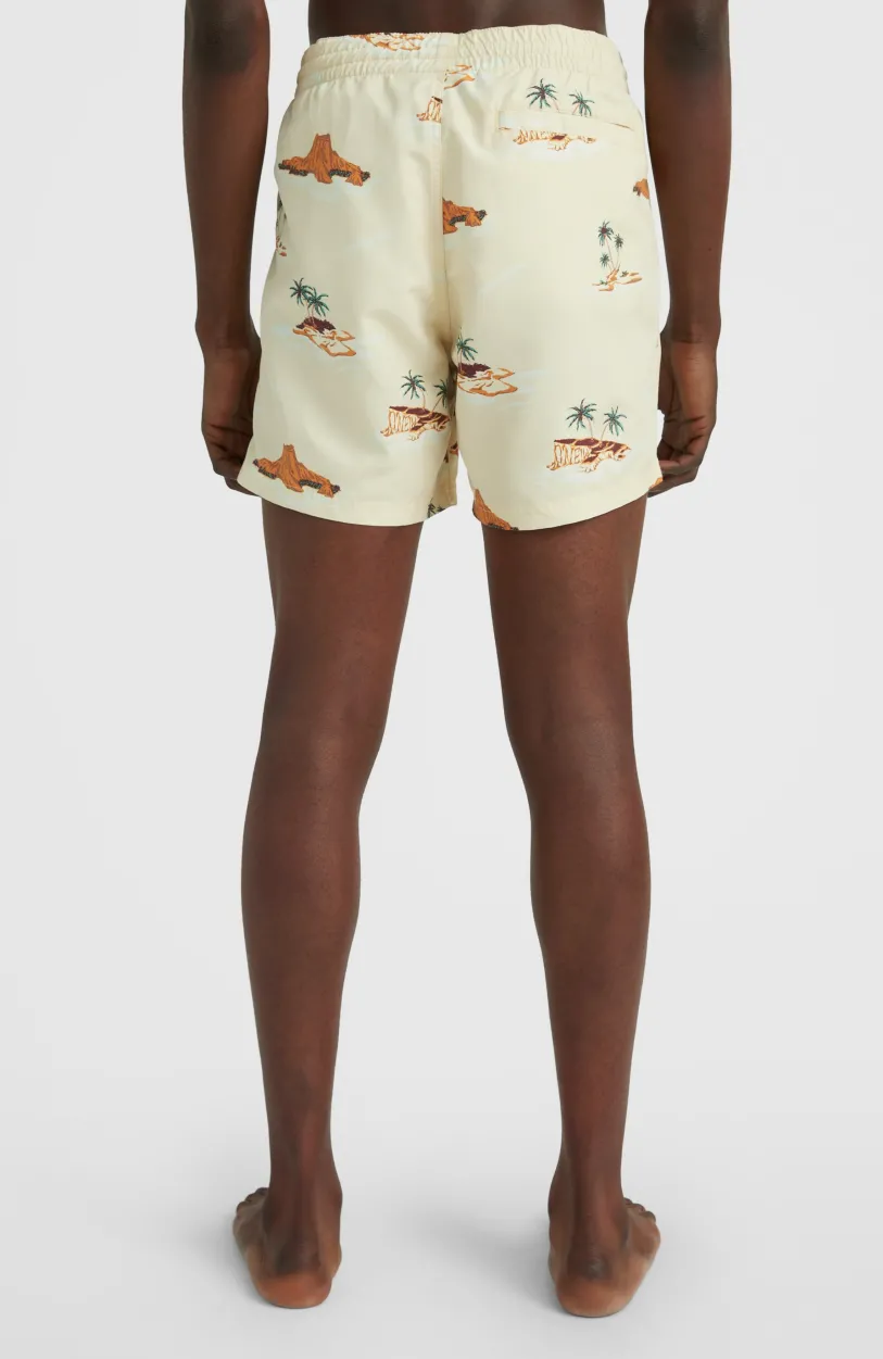 New O’Neill Zwemshort Cali Print 15'' | Beige Lost Island